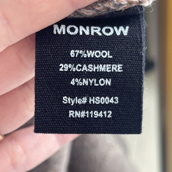 NWT Monrow x Revolve Cashmere Wool Blend Pencil Skirt in Brown/Taupe - Picture 5 of 10